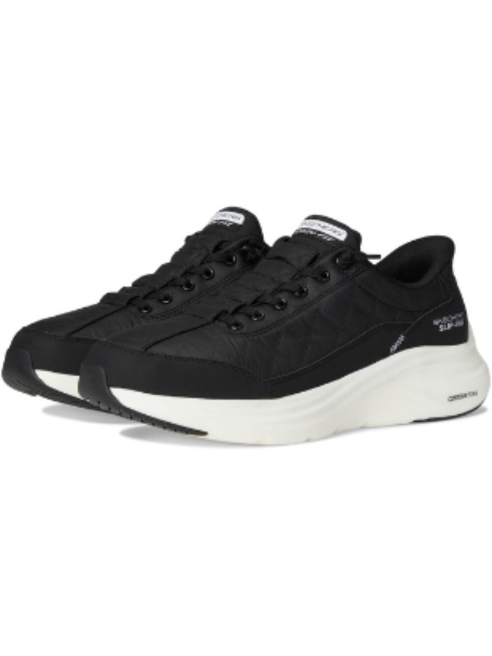 Skechers Contour Foam Cozy Fit Slip-Ins 10.5 Wide Air Cooled Memory Foam Black